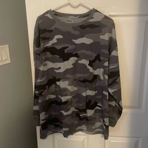 Victorias Secret PINK long  sleeve grey camo